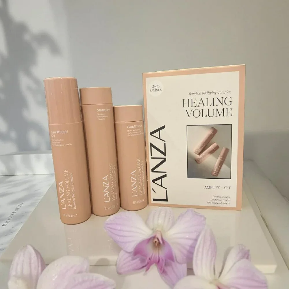 Lanza Healing Volume Amplify Set Shampoo Conditioner Zero Weight Gel